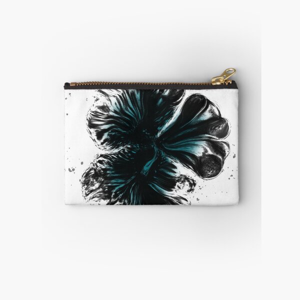 Item preview, Fantasy Flowers digital artwork in Teal, Black, and White designed and sold by LAEC-Shop.