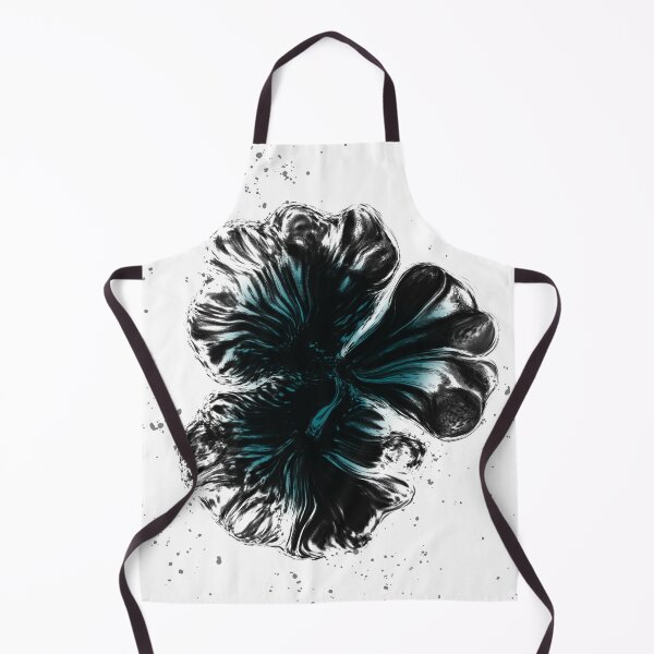 Item preview, Fantasy Flowers digital artwork in Teal, Black, and White designed and sold by LAEC-Shop.