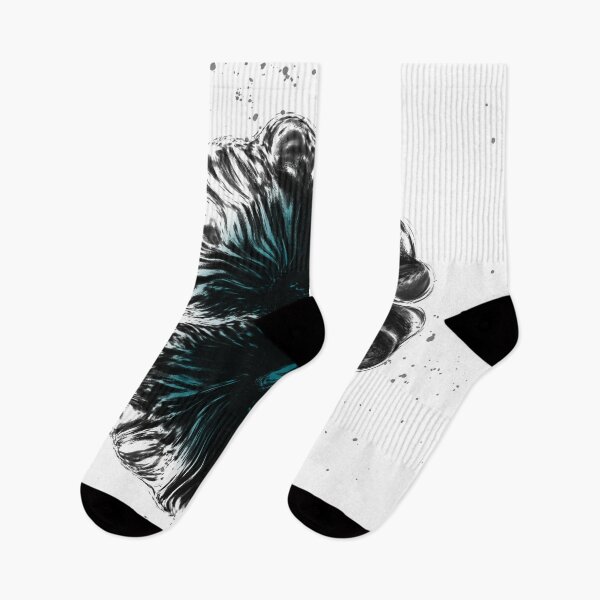 Item preview, Fantasy Flowers digital artwork in Teal, Black, and White designed and sold by LAEC-Shop.