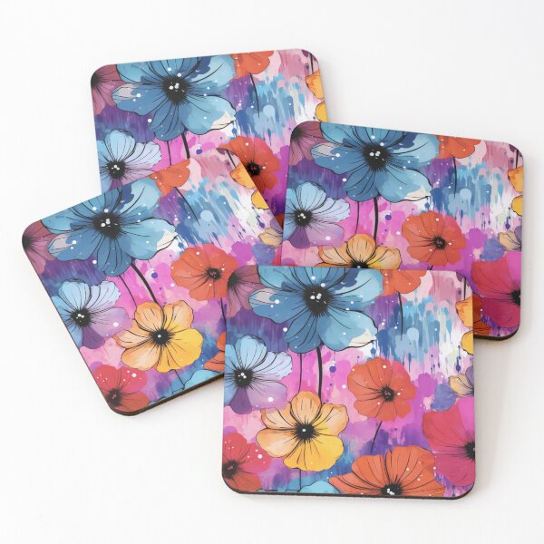 Item preview, Beautiful Ink washed Floral Splatter Pattern 3 designed and sold by Gypsykiss.