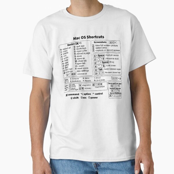 Mac Keyboard Shortcuts Classic T-Shirt
