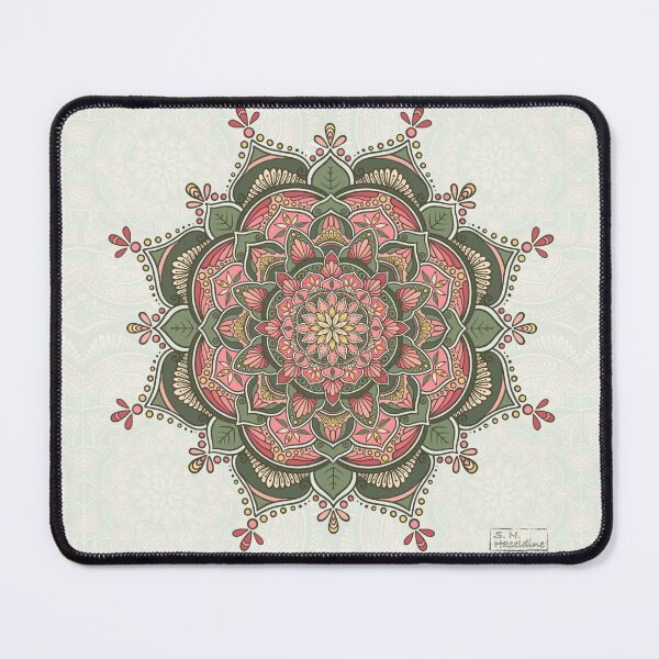 Item preview, Spring Garden Green and Pink Mandala designed and sold by Shaseldine.