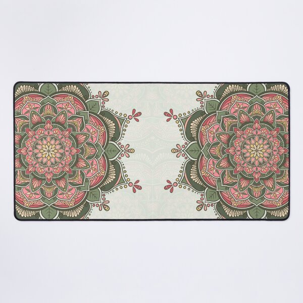 Item preview, Spring Garden Green and Pink Mandala designed and sold by Shaseldine.