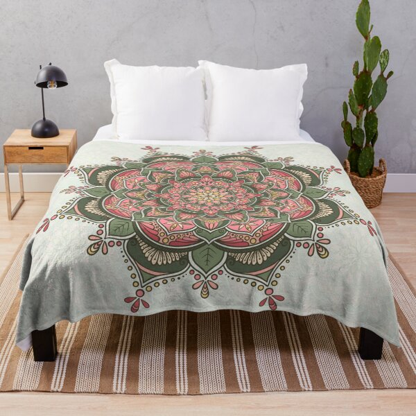 Item preview, Spring Garden Green and Pink Mandala designed and sold by Shaseldine.