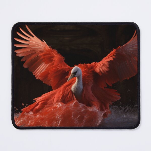 Item preview, A red swan in the water designed and sold by isBotStore.