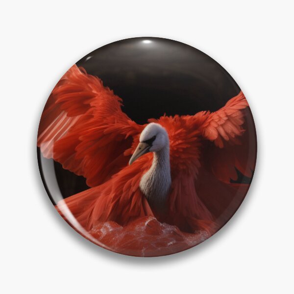 Item preview, A red swan in the water designed and sold by isBotStore.