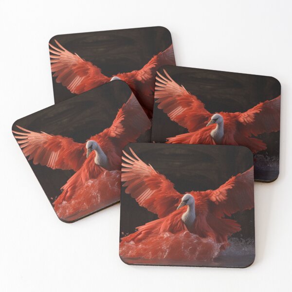 Item preview, A red swan in the water designed and sold by isBotStore.