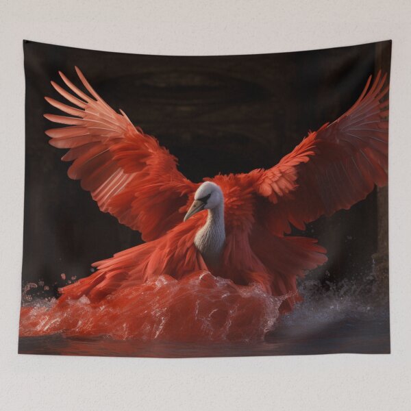 Item preview, A red swan in the water designed and sold by isBotStore.