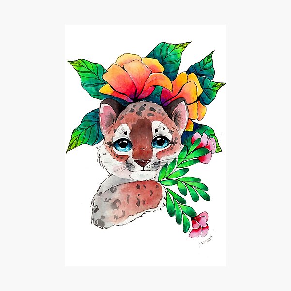 Item preview, Baby snow leopard designed and sold by Daniela Mejia.
