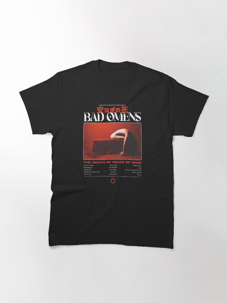 Fade Reaper Tee Bad Omens Double Side T-shirt Band Track List 