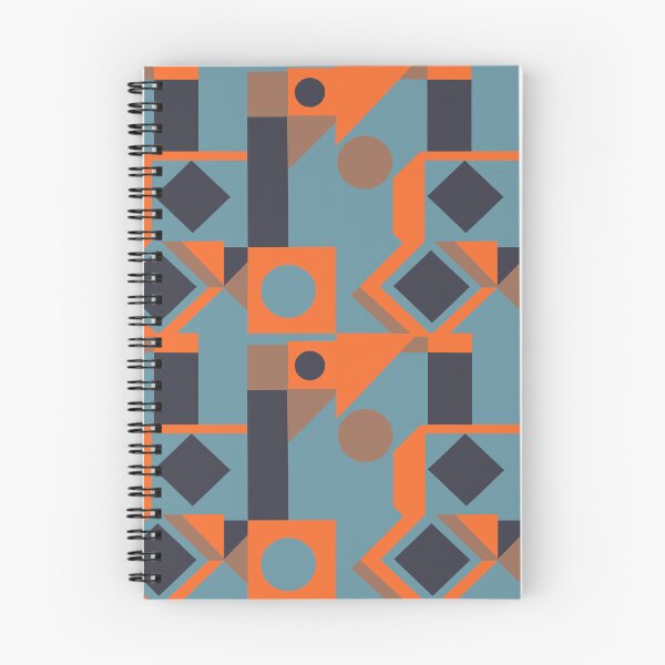 Aperçu de l'œuvre Mcm 063 - (bleu, marron et orange) créée et vendue par leartset.