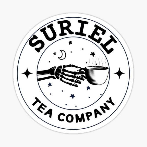 Item preview, ACOTAR Suriel Tea Company black & white logo designed and sold by maevuhhh.