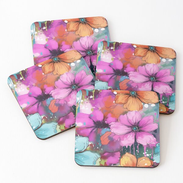 Item preview, Beautiful Ink washed Floral Splatter Pattern 7 designed and sold by Gypsykiss.
