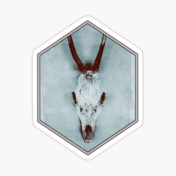 Floating roe deer skull Sticker