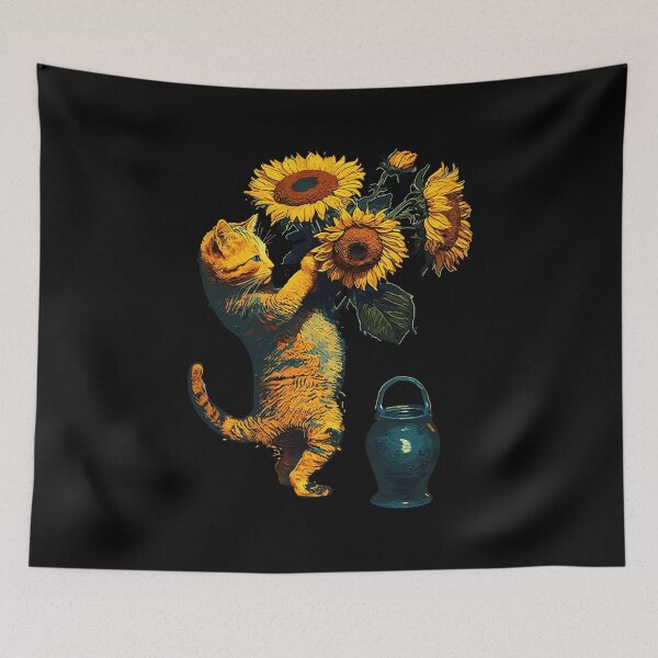 Item preview, Starry Night Inspired Cat Gifts Funny Cat designed and sold by KsuAnn.