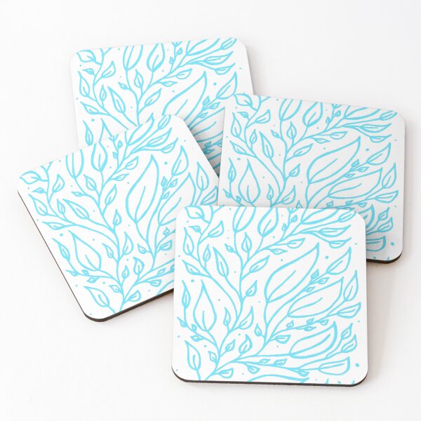 Item preview, Light blue leaves designed and sold by RoIlustraciones.