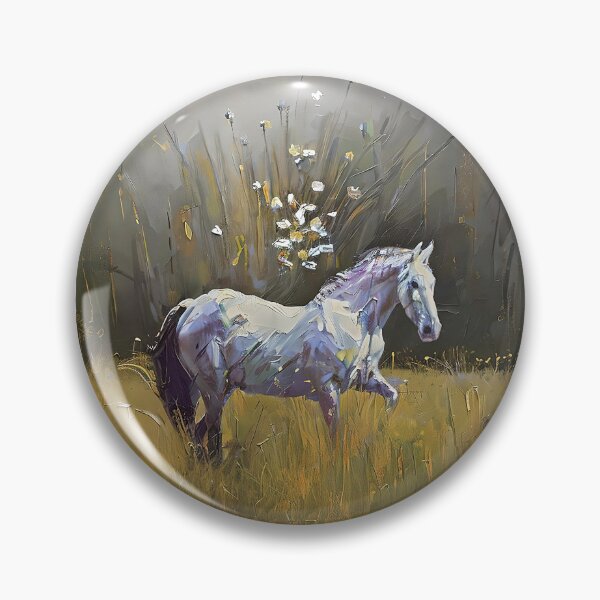 Item preview, white flowers and white horse designed and sold by bogfl.