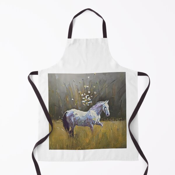 Item preview, white flowers and white horse designed and sold by bogfl.