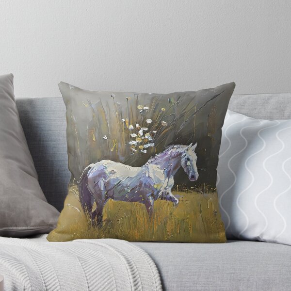 Item preview, white flowers and white horse designed and sold by bogfl.