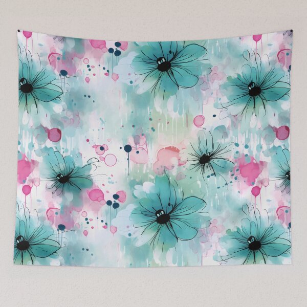 Item preview, Beautiful Ink washed Floral Splatter Pattern 8 designed and sold by Gypsykiss.
