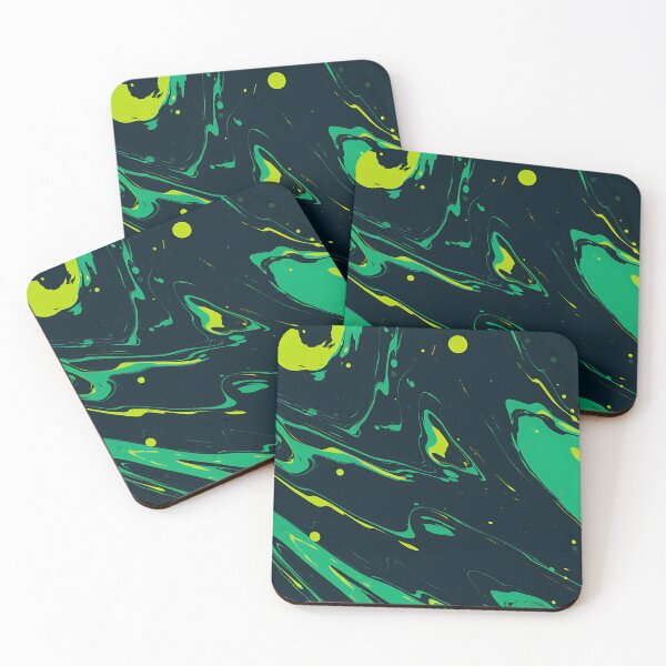 Item preview, Fluid Fusion - A Captivating Blend of Dark Yellow and Cyan designed and sold by vadimcarazan.