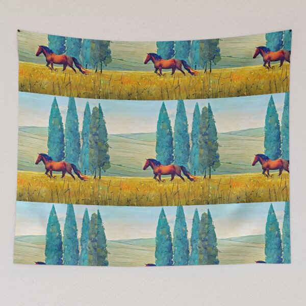 Item preview,  horse and cypress trees designed and sold by bogfl.