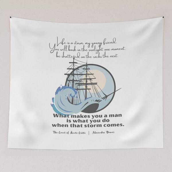 Item preview, Life is a Storm Dumas Inspirational Quote designed and sold by missdebi27.