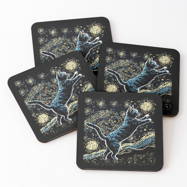Item preview, Starry Night Inspired Cat Gifts Funny Cat designed and sold by KsuAnn.