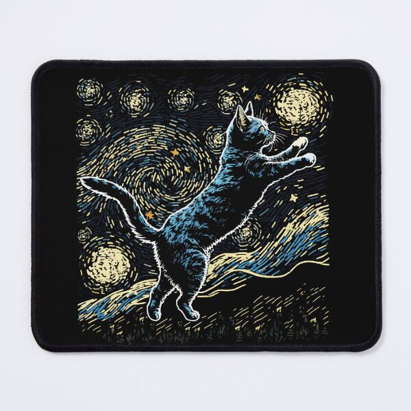 Item preview, Starry Night Inspired Cat Gifts Funny Cat designed and sold by KsuAnn.