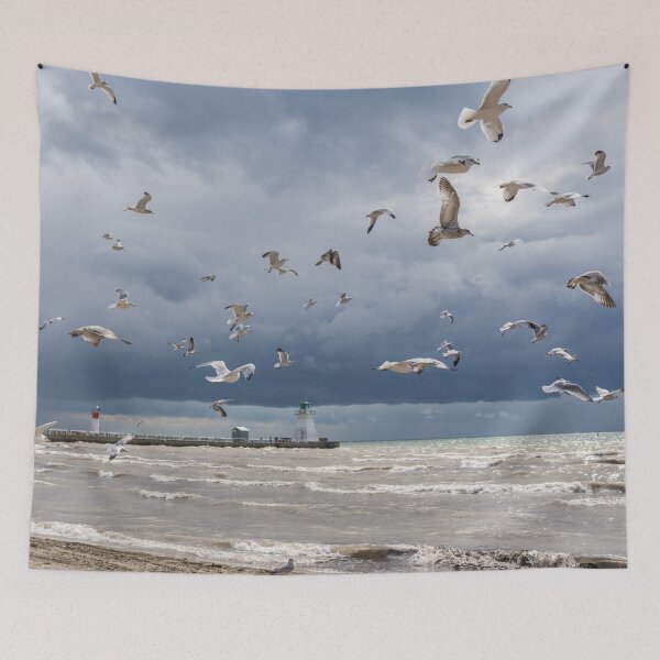 Item preview, Rough Flight at Port Dover Lighthouse designed and sold by Georgia Mizuleva.