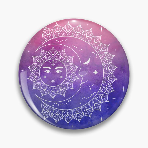 Item preview, Celestial Aesthetic Sun and Moon in Watercolor Universe designed and sold by Trish Dish.