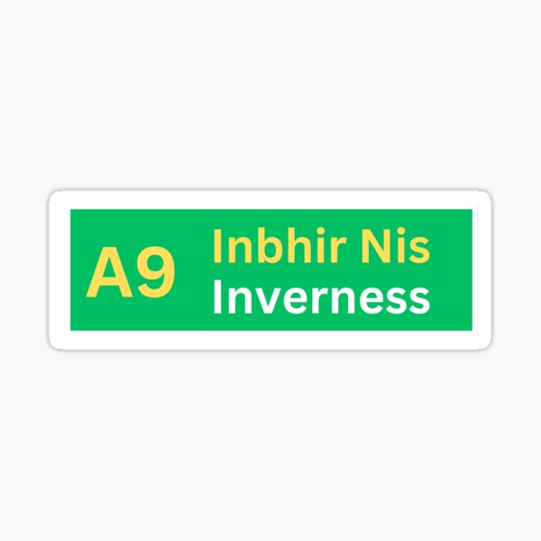 Item preview, Inverness Road Sign  designed and sold by Katie Mac.