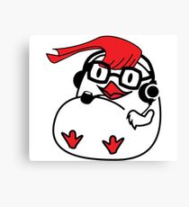 Hipster Cardinal Bird Canvas Print
