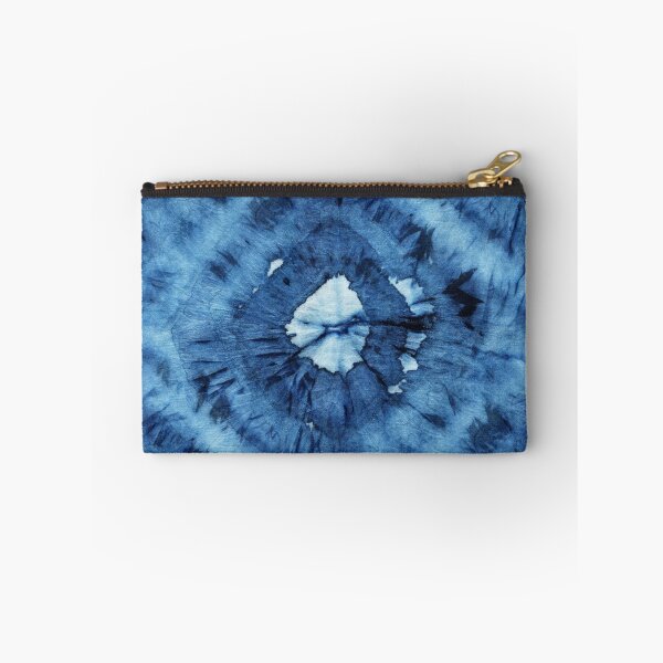 Item preview, Seamless tie-dye pattern of indigo color on white silk.  Shibori dyeing. designed and sold by lamarmarina.