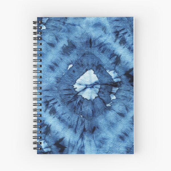 Item preview, Seamless tie-dye pattern of indigo color on white silk.  Shibori dyeing. designed and sold by lamarmarina.