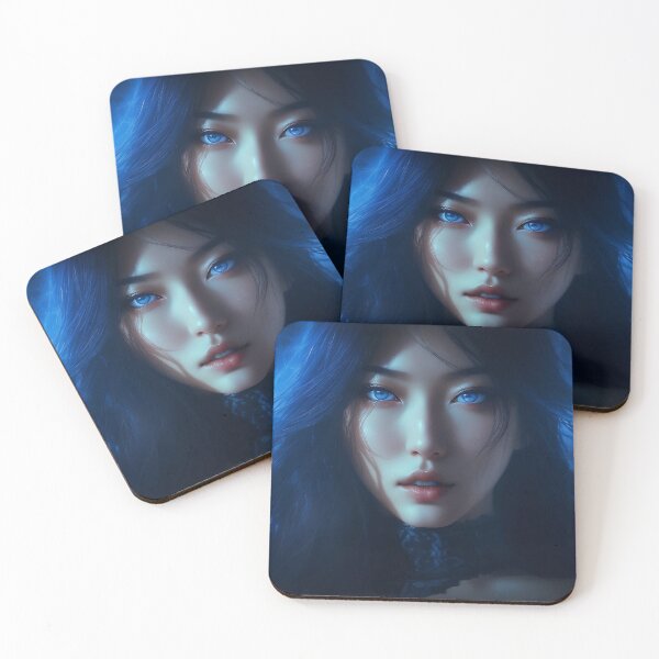 Item preview, Blue Eyed Woman Portrait Seductive designed and sold by CuratedChoices.