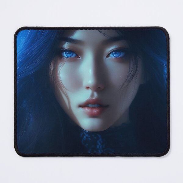 Item preview, Blue Eyed Woman Portrait Seductive designed and sold by CuratedChoices.