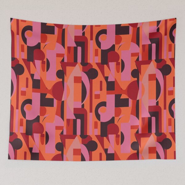 Artikelvorschau, Mcm 077 – abstraktes Muster – (Rosa und Orange) entworfen und verkauft von leartset.