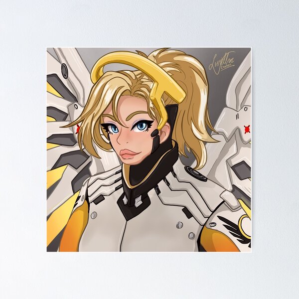 Overwatch Mercy Pose Block Giant Wall Art Poster