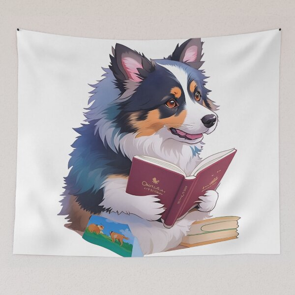 Item preview, Cute Reading Doggy designed and sold by RetroPrism.