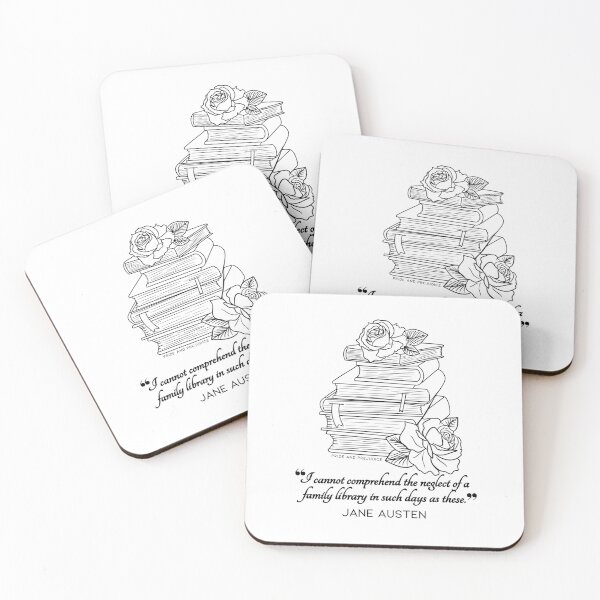 Item preview, Jane Austen quote in black - I cannot comprehend the neglect of a family library in such days as these.  designed and sold by MerytonGallery.