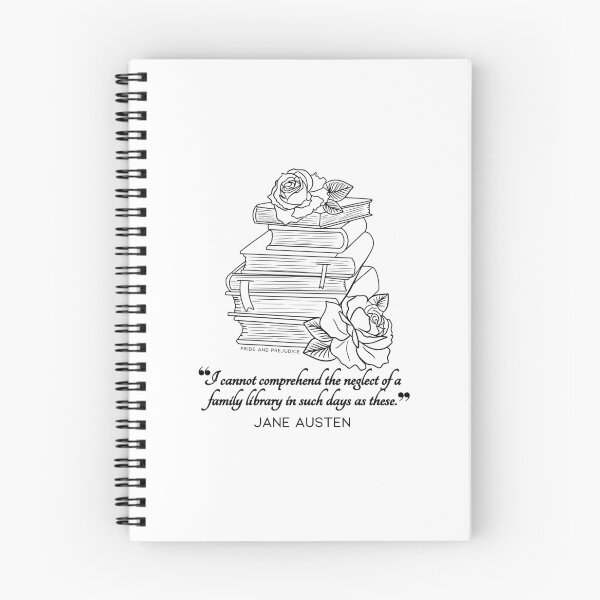 Item preview, Jane Austen quote in black - I cannot comprehend the neglect of a family library in such days as these.  designed and sold by MerytonGallery.