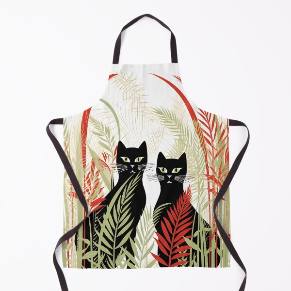 Item preview, Mysterious Duets - Bold Graphic Patterns of 2 Black Furry Cats designed and sold by vadimcarazan.