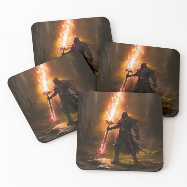 Item preview, Flaming Sword Warrior designed and sold by Dawn van Doorn.