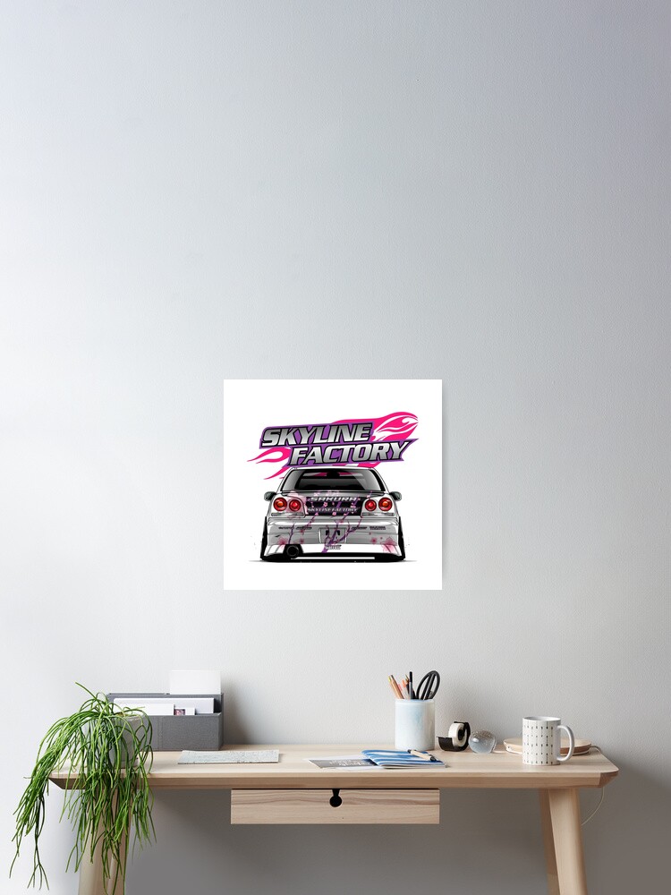NISSAN SKYLINE R34 TOYOTA SUPRA POSTER PRINT STREET RACING HUGE WALL ART