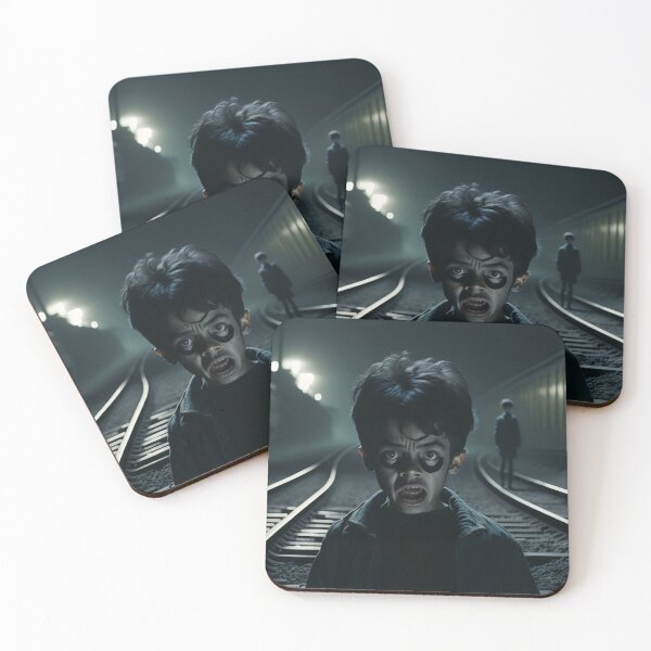 Item preview, The vintage boy standing on train tracks. designed and sold by FAhigh-Design.