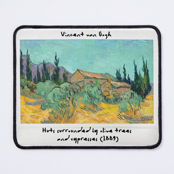 Item preview, Vincent van Gogh - Huts surrounded by olive trees and cypresses - 1889 designed and sold by polart-film.