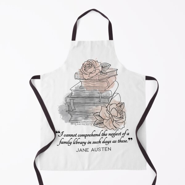 Item preview, Jane Austen quote in watercolor - I cannot comprehend the neglect of a family library in such days as these. designed and sold by MerytonGallery.