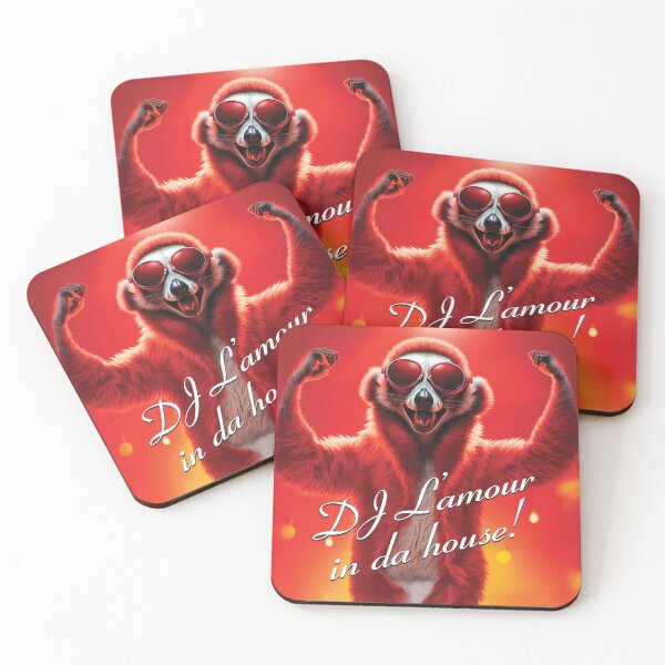 Item preview, Happy lemur wearing sunglasses DJ Lamour In Da House designed and sold by popanato.