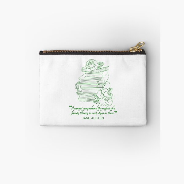 Item preview, Jane Austen quote in green - I cannot comprehend the neglect of a family library in such days as these.  designed and sold by MerytonGallery.